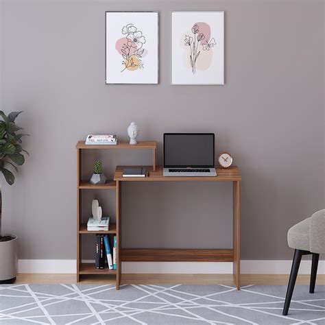 FURNEASER Austin Engineered Wood Study Table, Simple Computer, Laptop ...