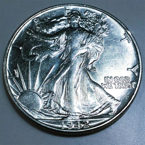 1942 Uncirculated Walking Liberty Half Dollar Beautiful Coin | Property ...