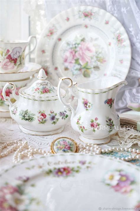 Винтаж: Фарфоровая посуда Цветок Месяца Royal Albert, Англия в ...