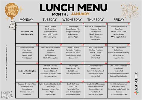 Breakfast & Lunch Menus | Child Nutrition