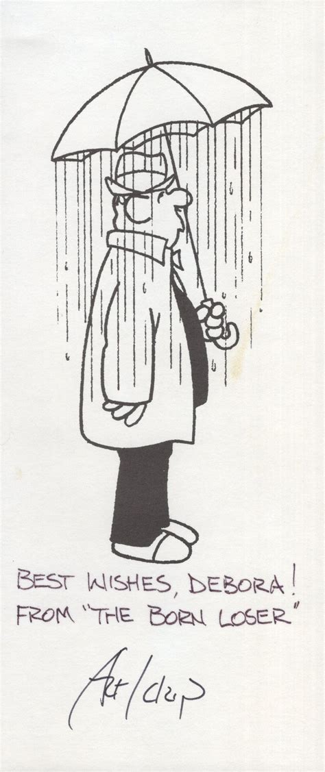 The Born Loser Chip Sansom Signed Original Drawing 3.5x8.5 Personalize ...