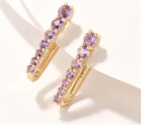 Affinity Gems Round Graduated U-Hoop Earrings, 14K Gold Plated - QVC.com