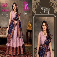 Queen Kids heritage vol 1 full stitch designer half saree kids pattu ...