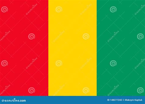 Guinea National Flag. Vector Illustration. Conakry Stock Vector ...