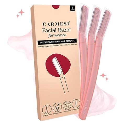 Carmesi Reusable Face Razor for Women Facial Hair- 3 Razors | Instant ...