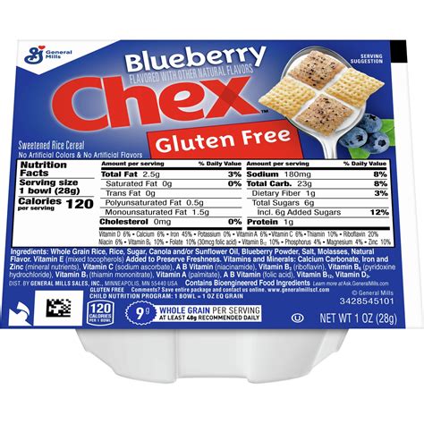 41 rice chex cereal nutrition label