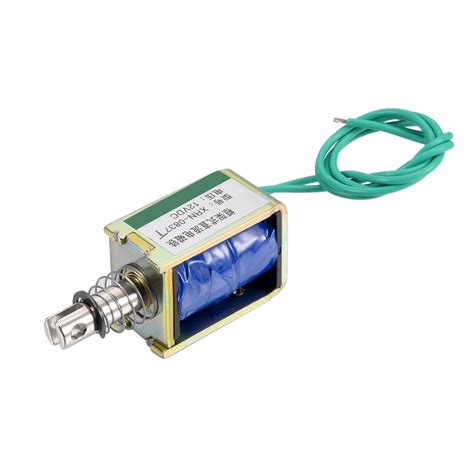 uxcell DC 12V 15N 10mm Stroke Push Pull Type Open Frame Solenoid ...