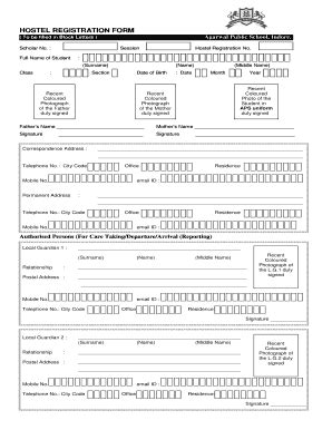 Hostel Register Format - Fill Online, Printable, Fillable, Blank ...