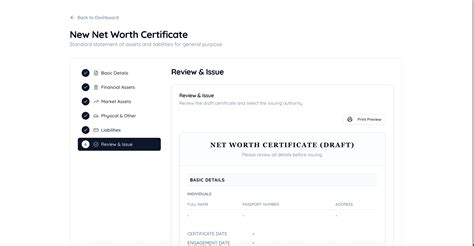 Opticertificate - Professional Net Worth Certificate Generator | OptiVida