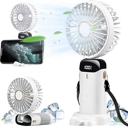 HASTHIP® Hand Fan, Foldable 90° Mini Small Personal Fan, 3000mAh USB ...