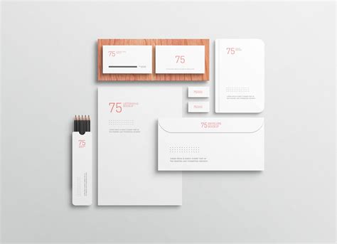 Free Minimalist White Stationary Mockup PSD - Good Mockups