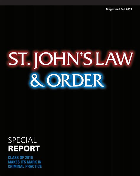 St. John's Law Magazine Fall 2019 by St. John's Law - Issuu
