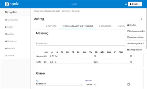 Optiker Software - Rapulo