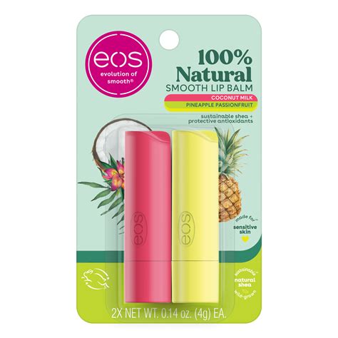 eos 100% Natural Lip Balm Sticks - Coconut Milk and Pineapple ...