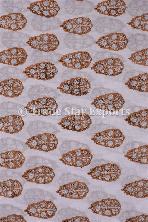 Trade Star Indian Hand Block Print Fabric by Meter for Crafting Dress ...