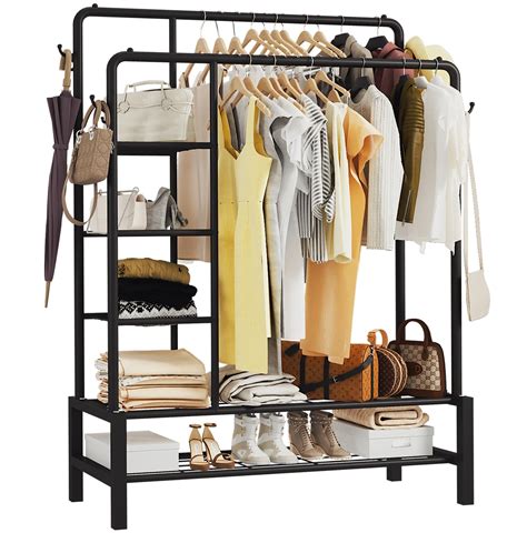 Buy KLASS Heavy Duty Clothes Rail, Sturdy 120KG Black Metal Clothes ...