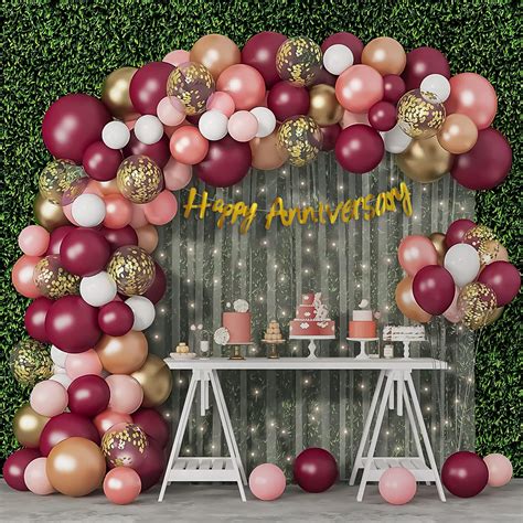 SpecialYou.in Happy Anniversary Decoration Kit with Metallic Balloons ...
