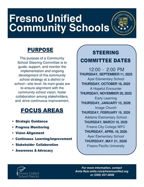 Steering Committee Meetings - Fresno Unified School District
