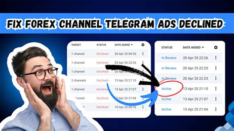 Setup telegram ads for your forex channel, fix ads declined approved ...