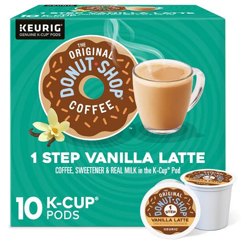 The Original Donut Shop, Vanilla Latte Flavored K-Cup Coffee Pods, 10 ...
