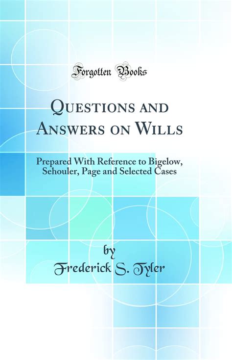 Buy Questions and Answers on Wills: Prepared With Reference to Bigelow ...