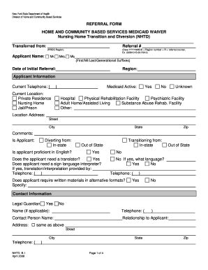 Nhtd Waiver Program Forms - Fill Online, Printable, Fillable, Blank ...