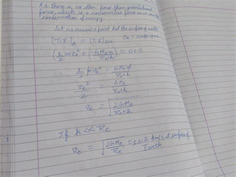 derive an expression for escape velocity - Brainly.in