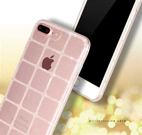 VAKU ® Apple iPhone 7 Plus Glittery Clear Series transparent TPU with ...