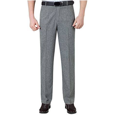 Dovford Men's Classic Fit Flat Front Dress Pants No Iron Premium Casual ...