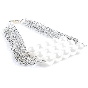 Buy Shining Diva Fashion Pearl Chain Bracelet for Women and Girls ...