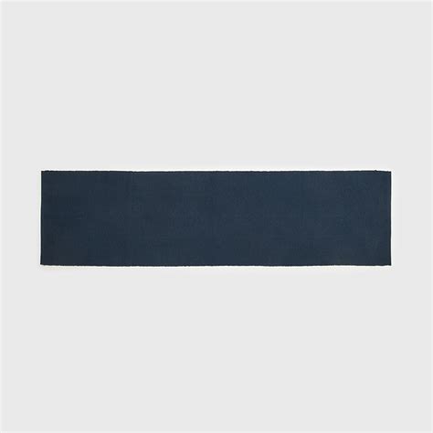Buy Kale Blue Cotton Ribbed Table Runners - 33x120cm from Home Centre ...