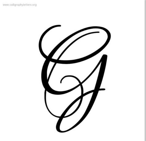G letter | Hand lettering fonts, Letter g tattoo, Hand lettering alphabet - Cursive G Font