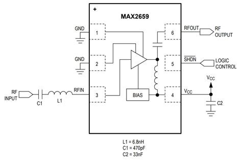 MAX2659 GPS/GNSS Low Noise Amplifier Chip - Analog Devices / Maxim ...
