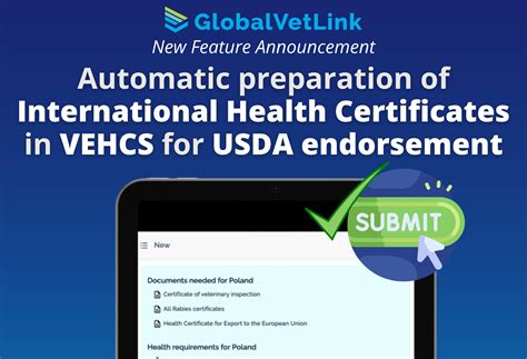 IHC Submission Generator | New Feature | GlobalVetLink
