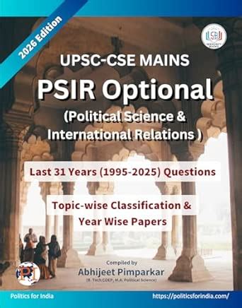Buy UPSC Mains Political Science (PSIR) Optional Unsolved Previous Year ...