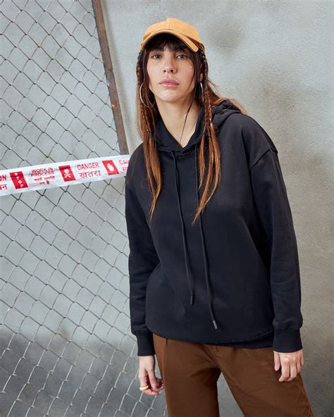 Buy Women's Black Plus Size Hoodies Online at Bewakoof