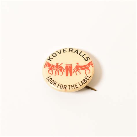 1900s~ LEVI'S KOVERALLS Advertising Pinback S | Button Works Store ボタンワークス