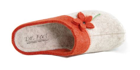 Buy Dr.feet TAMARA Women's Anatomic Light Weight Felt Slippers Online ...