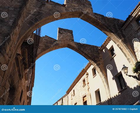 Two Large Gothic Style Arches in Vallbona De Les Monges, Lerida, Spain ...