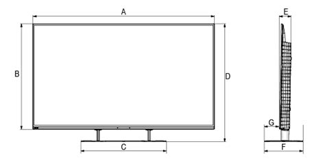 A90K series: BRAVIA dimensions | Sony IN