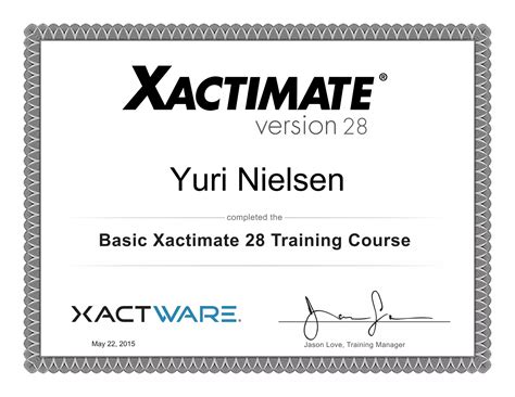 Xactimate Training Certificate | PDF