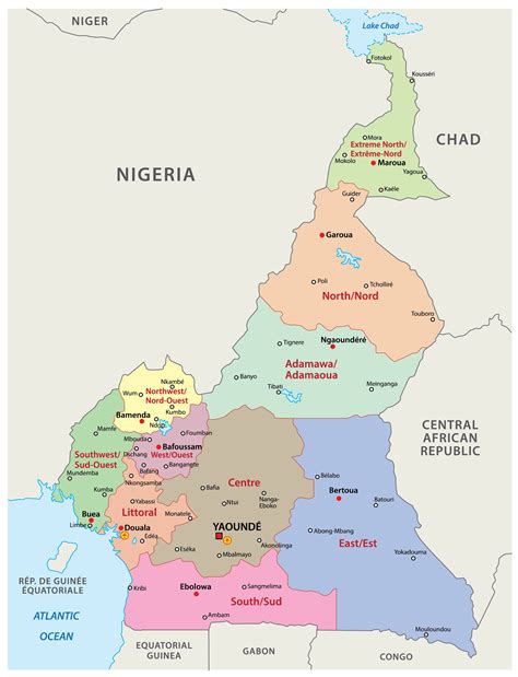Map of Cameroon - Thong Thai Real