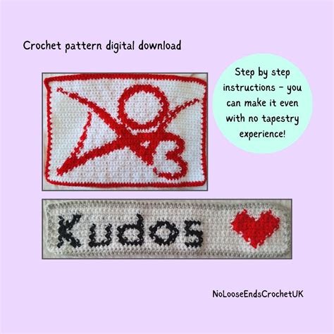 Crochet Ao3 Logo and Kudos Tapestry Pattern *DIGITAL DOWNLOAD ...