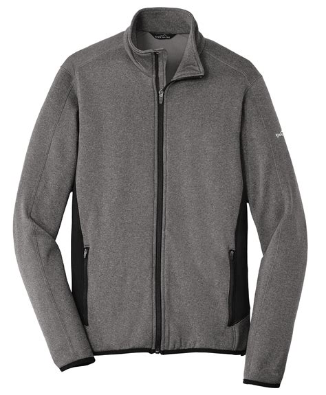 Custom Eddie Bauer® Mens Full-Zip Heather Stretch Fleece Jacket