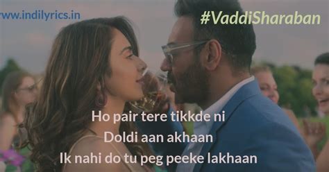 Vaddi Sharaban | De De Pyaar De | Full Song Lyrics with English ...