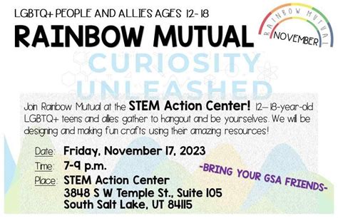 Rainbow Mutual- @ the Utah STEM Action Center!, Utah STEM Action Center ...