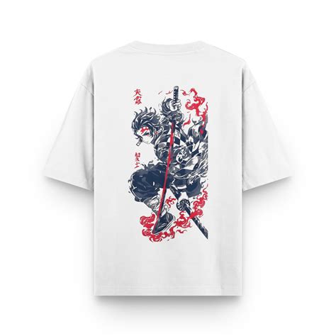 Demon Slayer Tanjiro T-Shirt – Flame Anime Oversized Tee | Brokstdio
