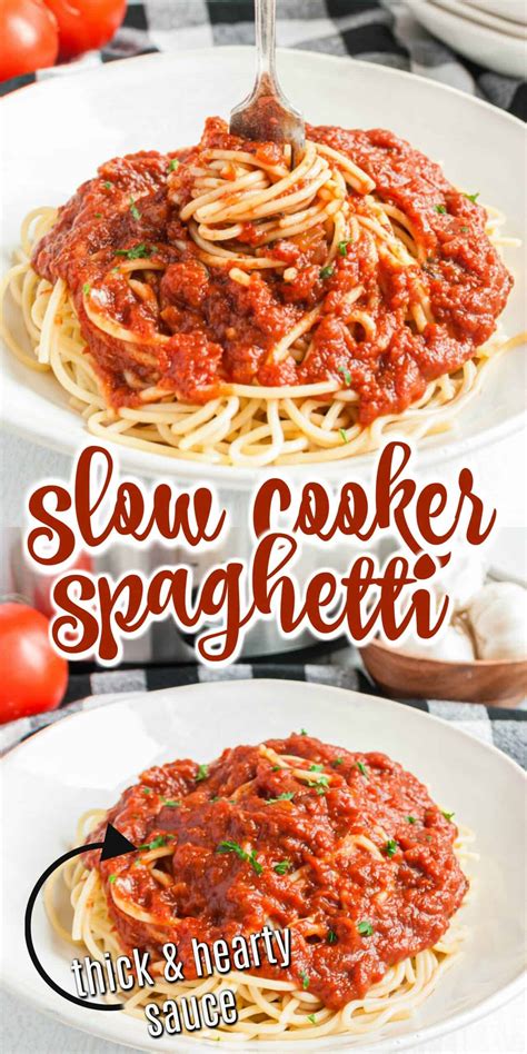 Slow Cooker Spaghetti Sauce Recipe - Shugary Sweets