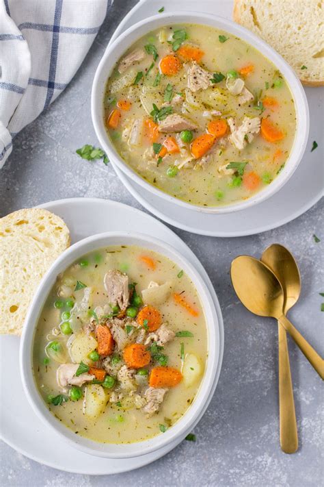 The Best Turkey Pot Pie Soup | The Clean Eating Couple
