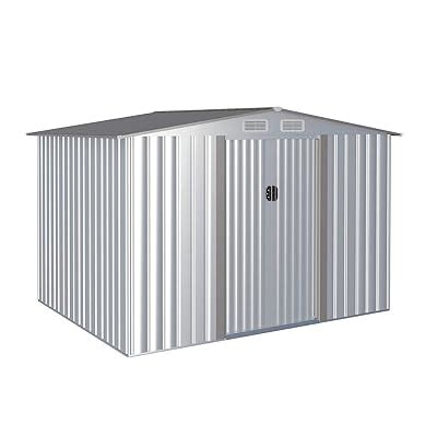 Aoxun Metal Outdoor Garden Storage Shed with Sliding India | Ubuy